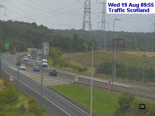 Click for full screen live camera. A876 Kilbagie Rbt