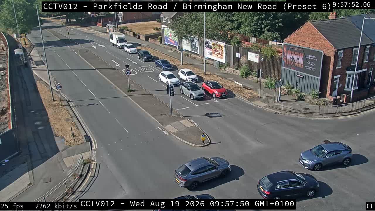 Click for full screen live camera. Parkfields Road / Birmingham New Road