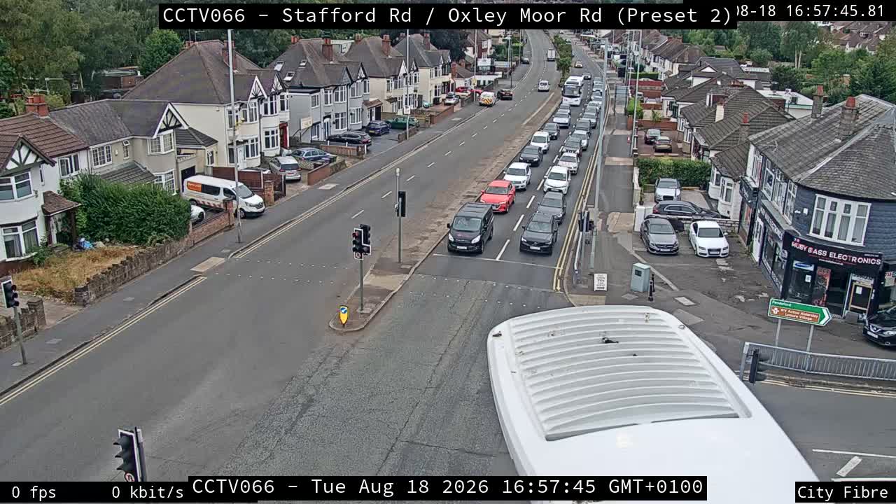 Click for full screen live camera. Stafford Rd / Oxley Moor Rd