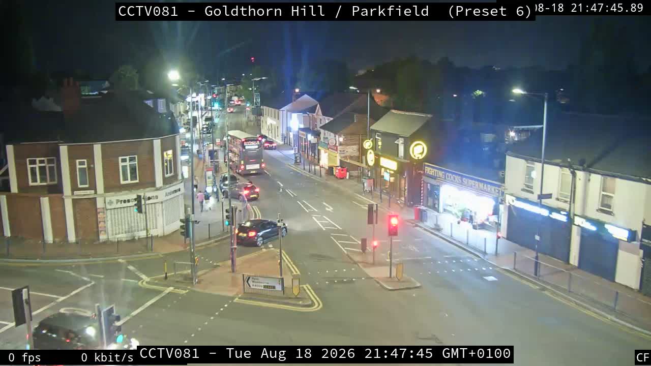 Click for full screen live camera. Dudley Rd / Goldthorn Hill