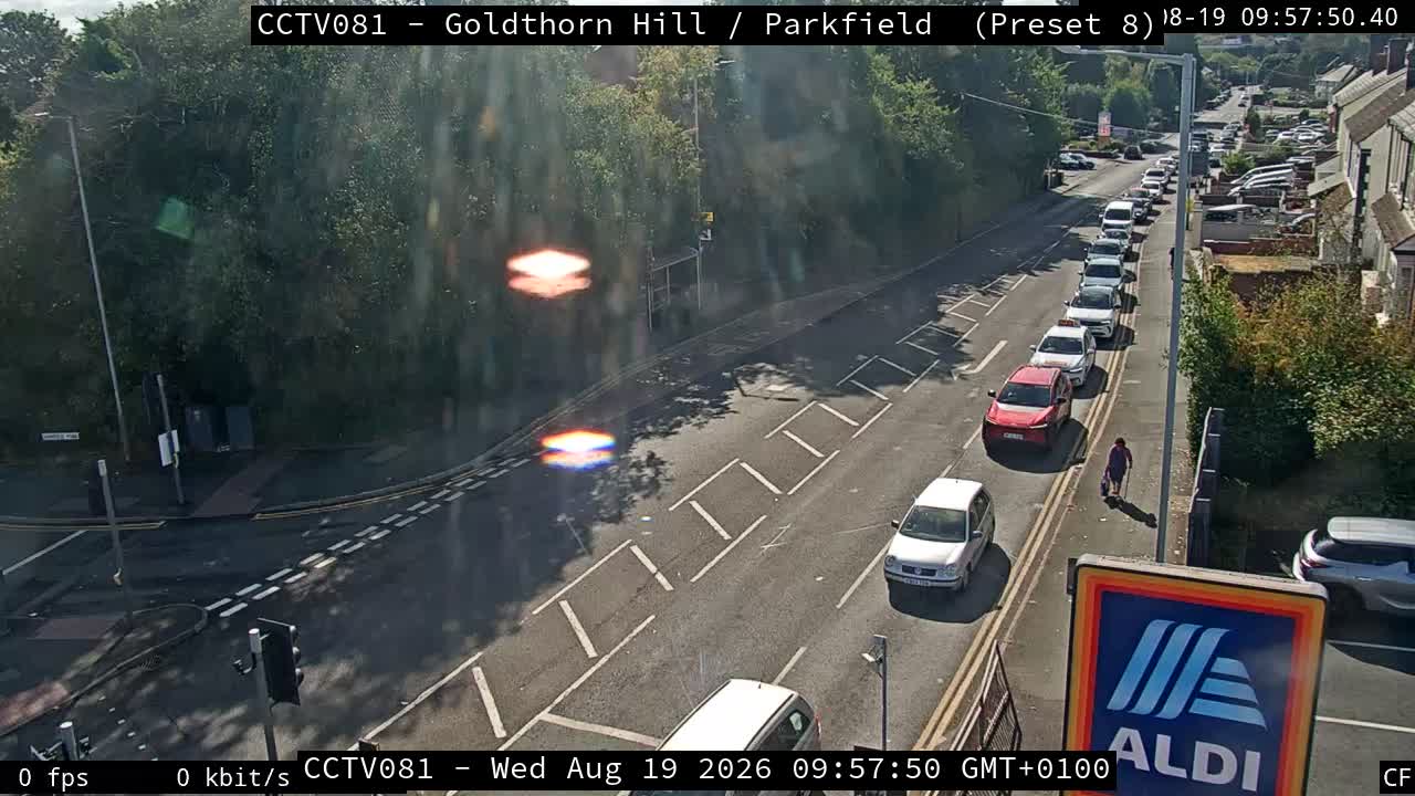 Click for full screen live camera. Dudley Rd / Goldthorn Hill