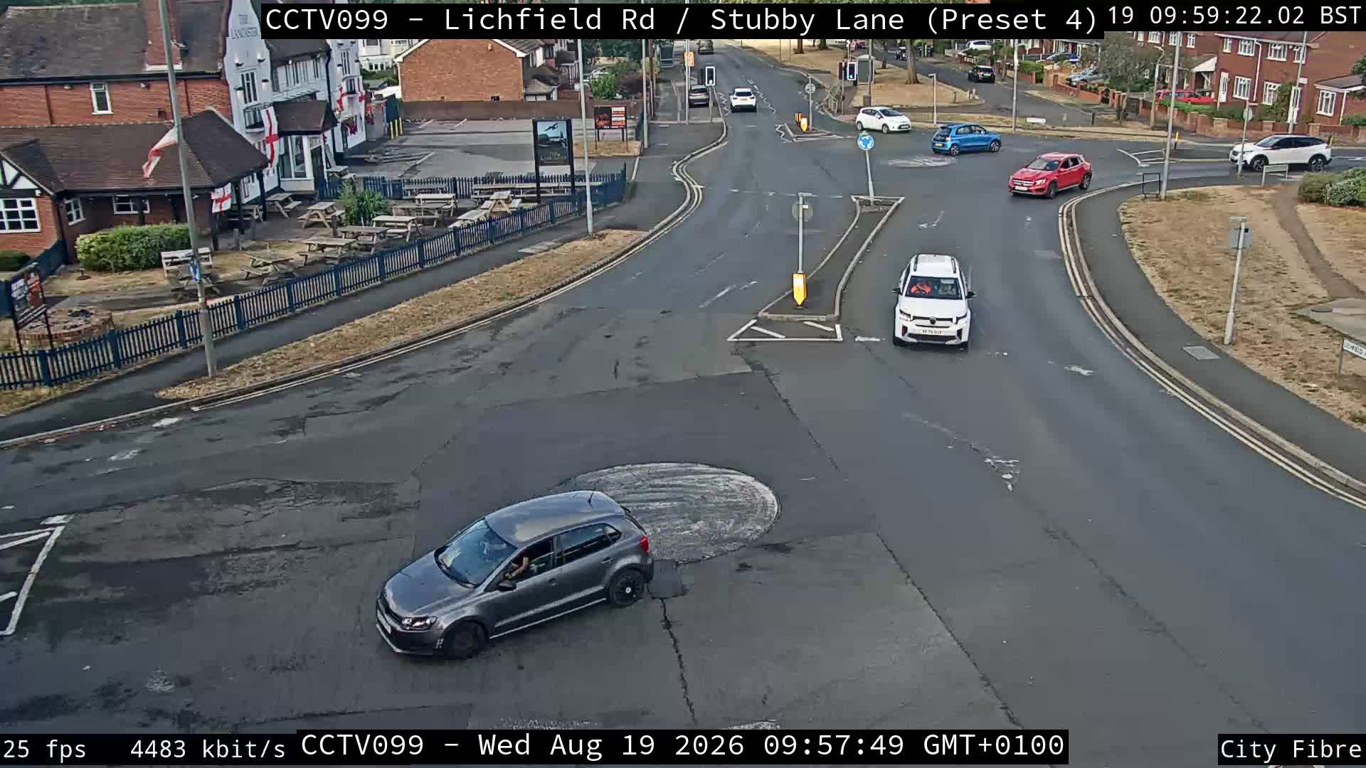 Click for full screen live camera. Lichfield Rd / Stubby Lane