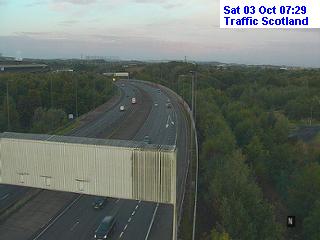 Click for full screen live camera. M74 Rutherglen